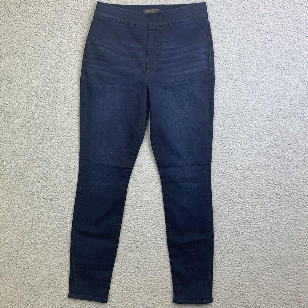 JEN7 Jeans Women's Sz 6 Blue Comfort Skinny 7‎ for All Mankind Pull Up